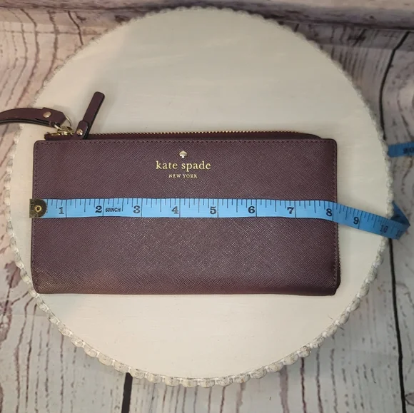 NWOT Kate Spade Schuyler Burgundy Large Continental Wallet Wristlet - Picture 9 of 12